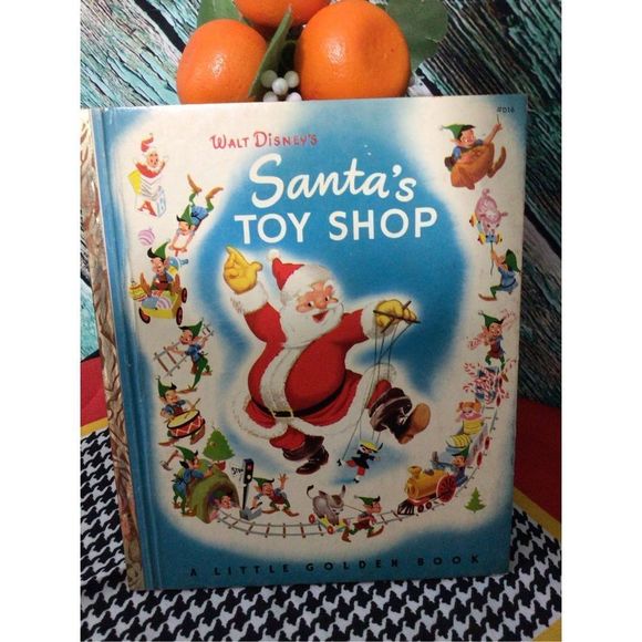 1950 Walt Disney’s “Santa’s Toyshop” Hardback Children’s Book A Little Golden Bo - Picture 8 of 10